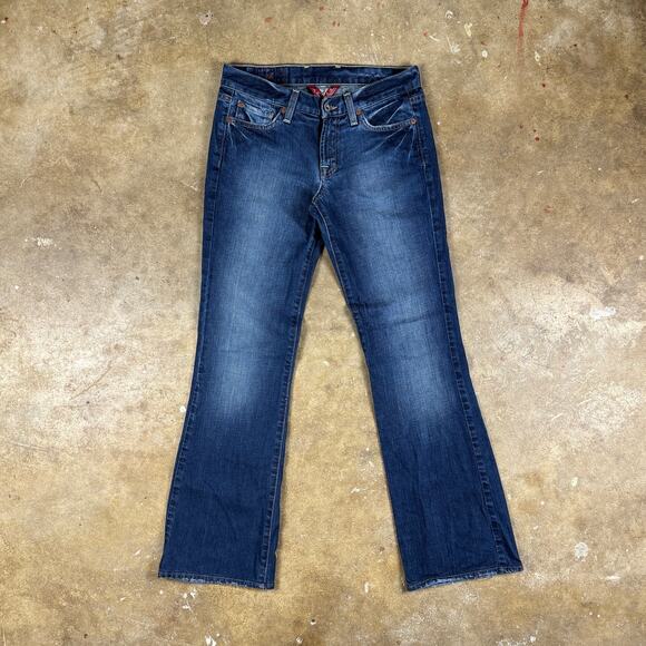 Y2K Lucky Brand Sweet N Low Women’s Jeans Size 2/26 Blue Bootcut Mid Rise Denim - Picture 1 of 14